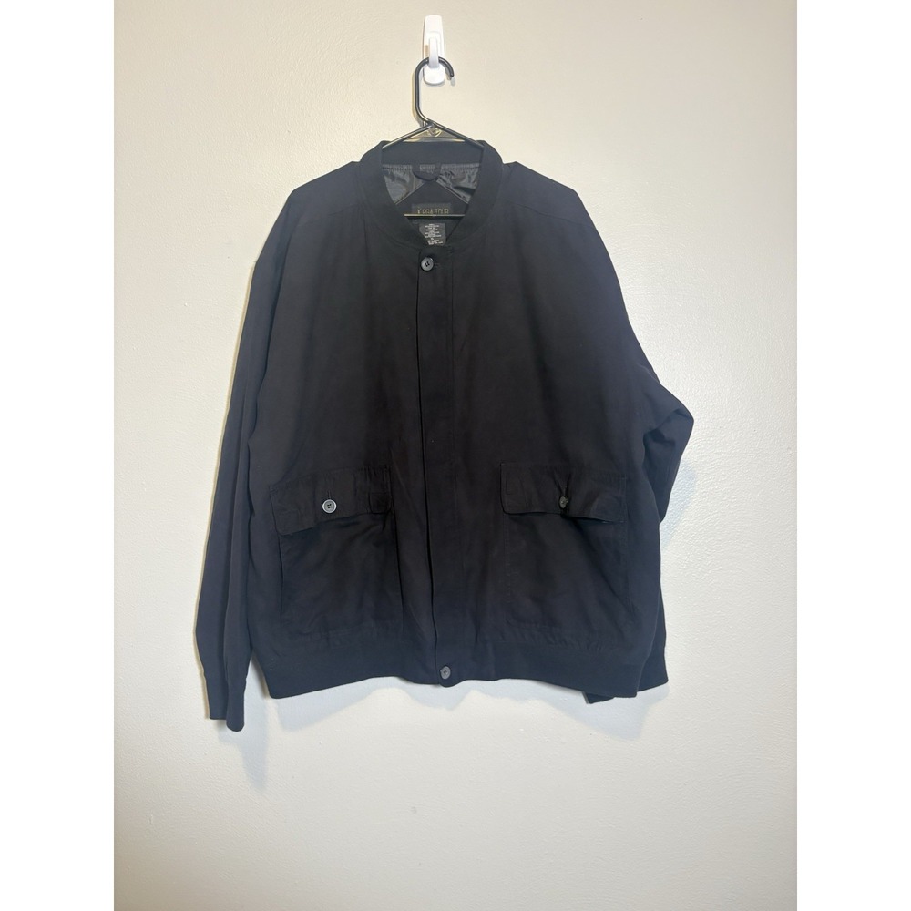 PGA Tour Full Zip Black Bomber Jacket Golf Sport Windbreaker Minimalist Casual